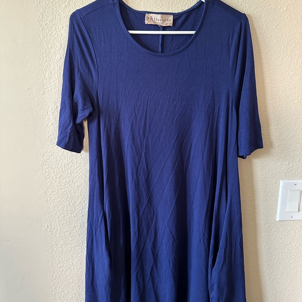Philosophy women's Royal Blue Short-Sleeve knee dress, size S/ NWOT B161